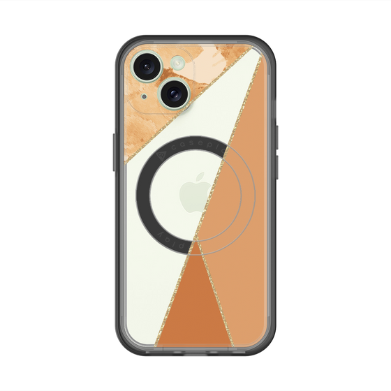 スリムプロテクションプレミアムケース with MagSafe［ マーブルトライアングルパレット - Orange ］