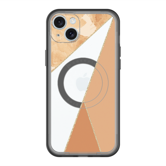 スリムプロテクションプレミアムケース with MagSafe［ マーブルトライアングルパレット - Orange ］
