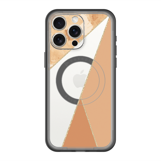 スリムプロテクションプレミアムケース with MagSafe［ マーブルトライアングルパレット - Orange ］