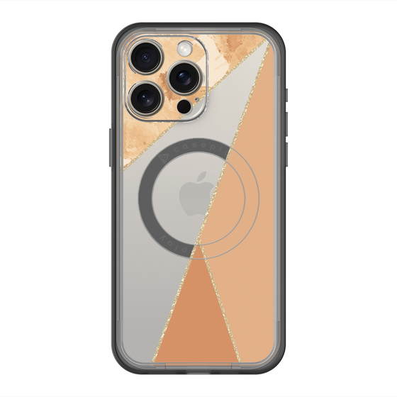 スリムプロテクションプレミアムケース with MagSafe［ マーブルトライアングルパレット - Orange ］