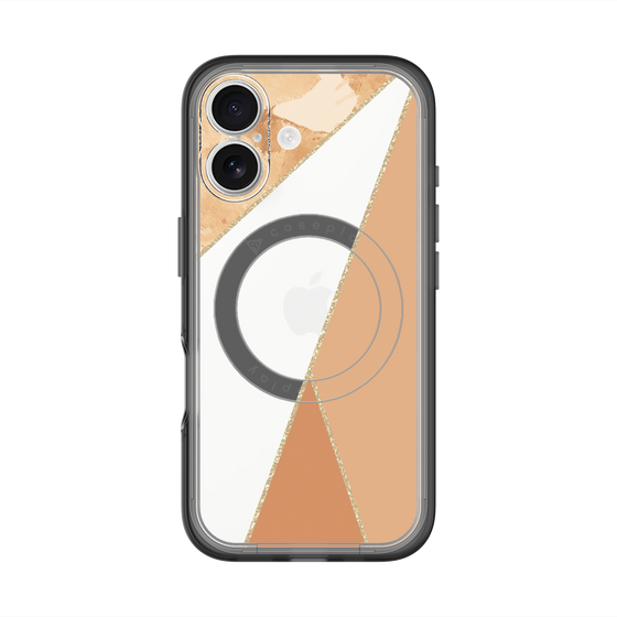 スリムプロテクションプレミアムケース with MagSafe［ マーブルトライアングルパレット - Orange ］
