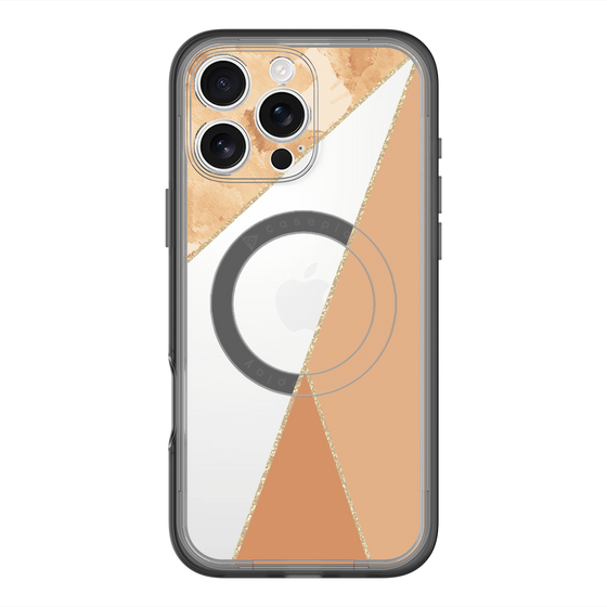 スリムプロテクションプレミアムケース with MagSafe［ マーブルトライアングルパレット - Orange ］