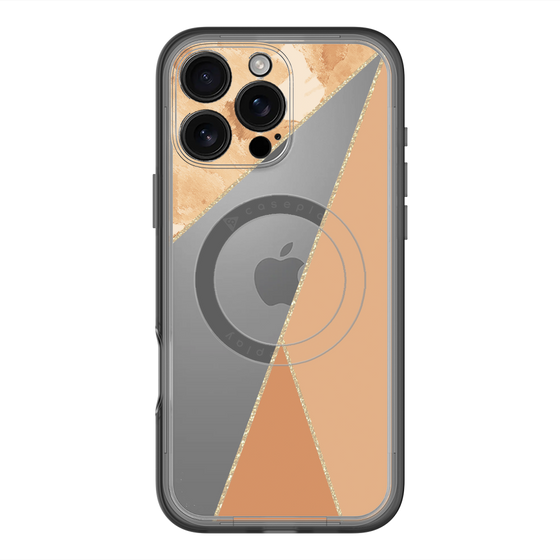 スリムプロテクションプレミアムケース with MagSafe［ マーブルトライアングルパレット - Orange ］