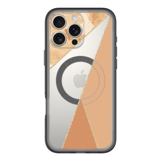 スリムプロテクションプレミアムケース with MagSafe［ マーブルトライアングルパレット - Orange ］