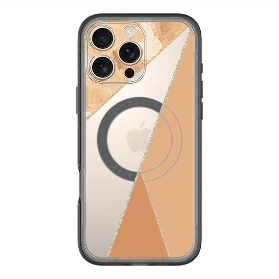 スリムプロテクションプレミアムケース with MagSafe［ マーブルトライアングルパレット - Orange ］