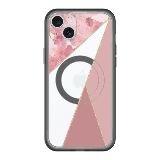 スリムプロテクションプレミアムケース with MagSafe［ マーブルトライアングルパレット - Pink ］