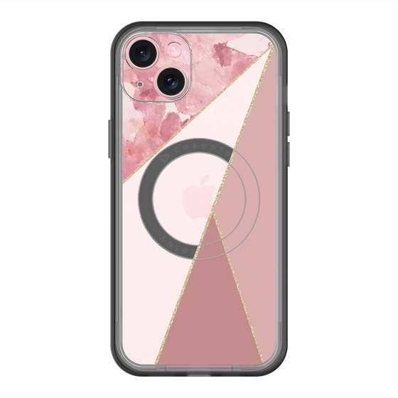 スリムプロテクションプレミアムケース with MagSafe［ マーブルトライアングルパレット - Pink ］