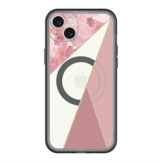 スリムプロテクションプレミアムケース with MagSafe［ マーブルトライアングルパレット - Pink ］