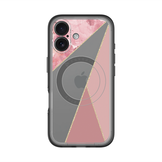 スリムプロテクションプレミアムケース with MagSafe［ マーブルトライアングルパレット - Pink ］