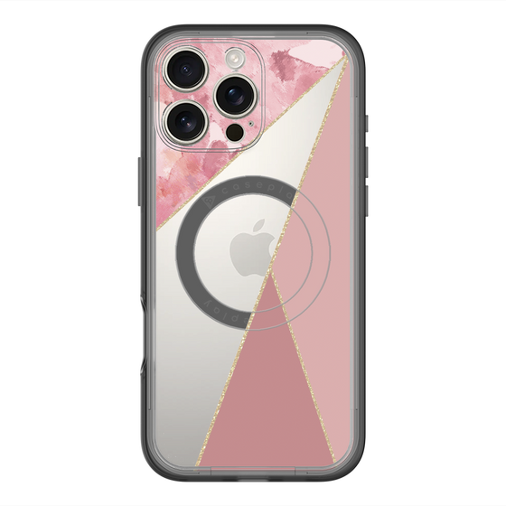 スリムプロテクションプレミアムケース with MagSafe［ マーブルトライアングルパレット - Pink ］