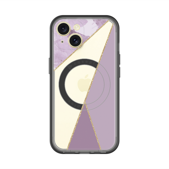 スリムプロテクションプレミアムケース with MagSafe［ マーブルトライアングルパレット - Purple ］