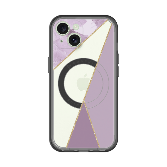 スリムプロテクションプレミアムケース with MagSafe［ マーブルトライアングルパレット - Purple ］