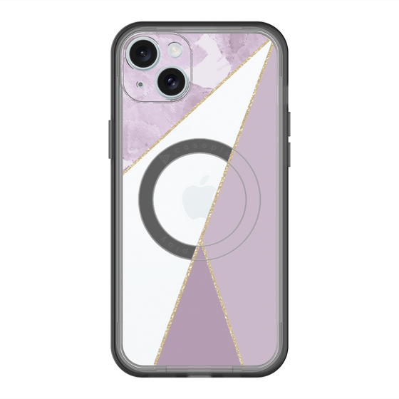 スリムプロテクションプレミアムケース with MagSafe［ マーブルトライアングルパレット - Purple ］