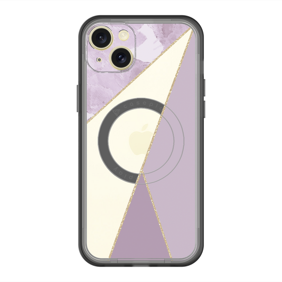 スリムプロテクションプレミアムケース with MagSafe［ マーブルトライアングルパレット - Purple ］