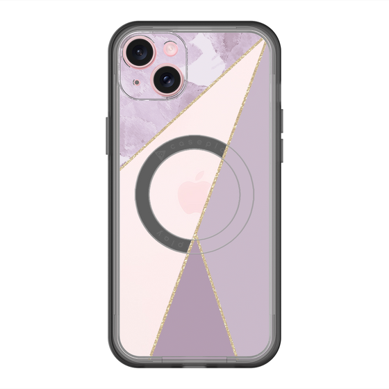 スリムプロテクションプレミアムケース with MagSafe［ マーブルトライアングルパレット - Purple ］