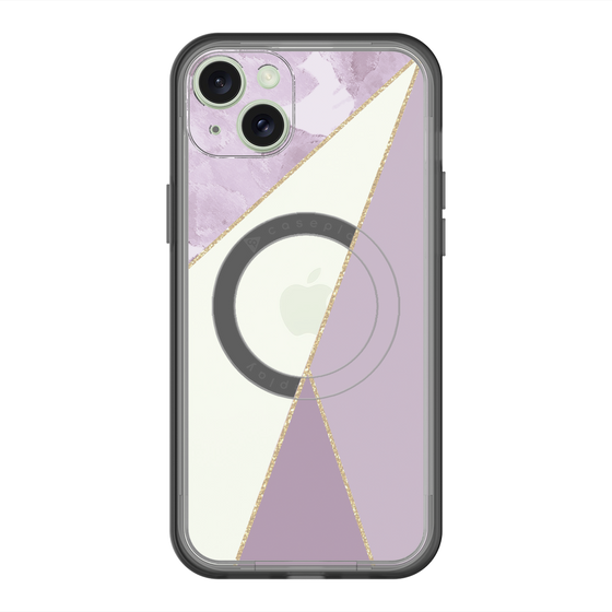スリムプロテクションプレミアムケース with MagSafe［ マーブルトライアングルパレット - Purple ］