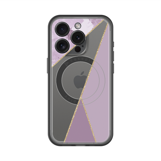 スリムプロテクションプレミアムケース with MagSafe［ マーブルトライアングルパレット - Purple ］