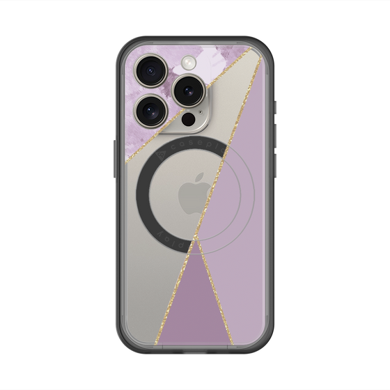 スリムプロテクションプレミアムケース with MagSafe［ マーブルトライアングルパレット - Purple ］