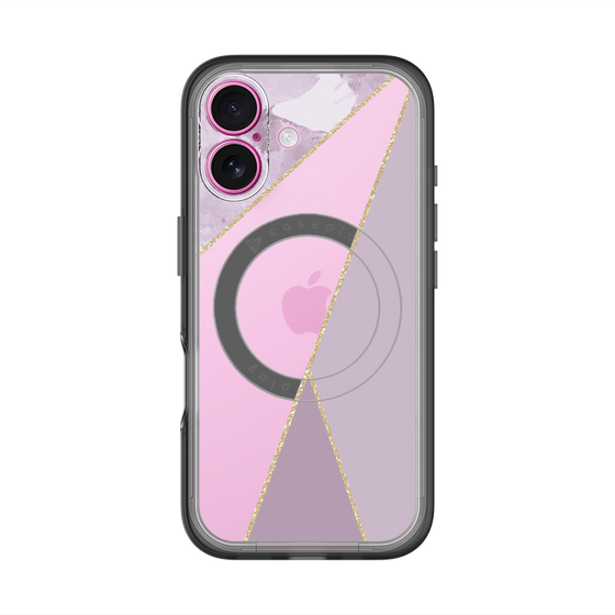 スリムプロテクションプレミアムケース with MagSafe［ マーブルトライアングルパレット - Purple ］
