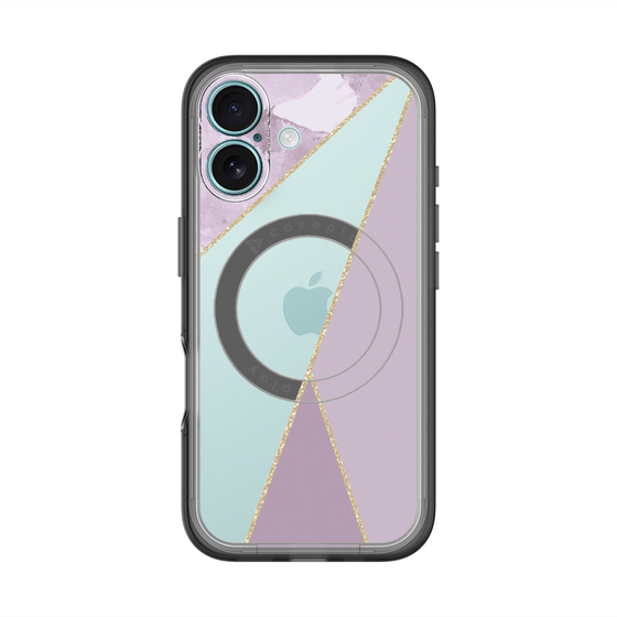 スリムプロテクションプレミアムケース with MagSafe［ マーブルトライアングルパレット - Purple ］