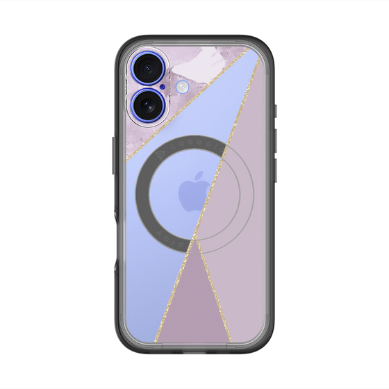 スリムプロテクションプレミアムケース with MagSafe［ マーブルトライアングルパレット - Purple ］
