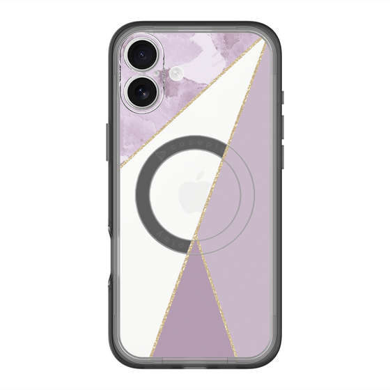 スリムプロテクションプレミアムケース with MagSafe［ マーブルトライアングルパレット - Purple ］