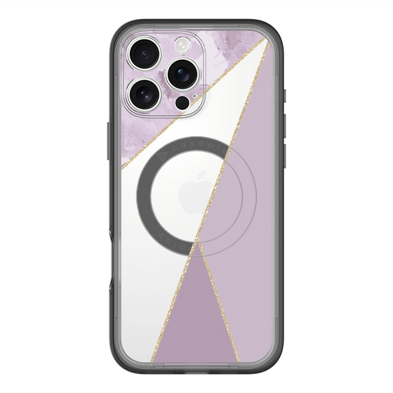 スリムプロテクションプレミアムケース with MagSafe［ マーブルトライアングルパレット - Purple ］