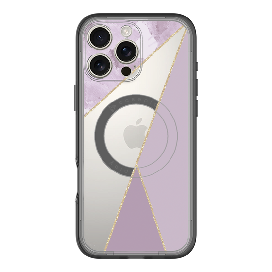 スリムプロテクションプレミアムケース with MagSafe［ マーブルトライアングルパレット - Purple ］