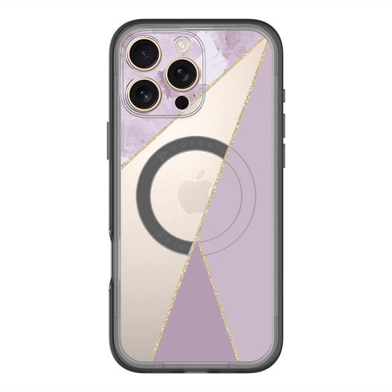 スリムプロテクションプレミアムケース with MagSafe［ マーブルトライアングルパレット - Purple ］