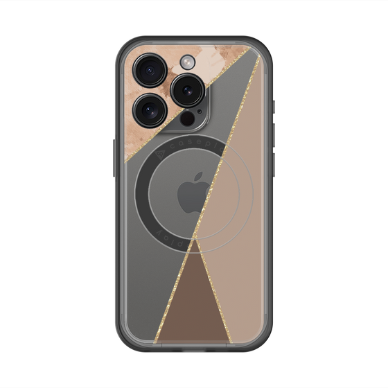 スリムプロテクションプレミアムケース with MagSafe［ マーブルトライアングルパレット - Brown ］