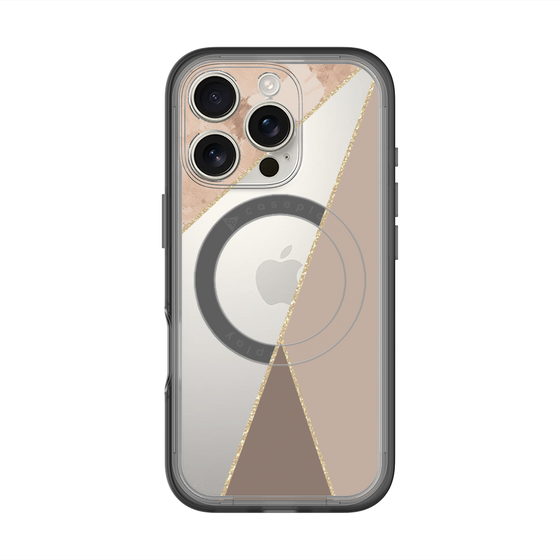 スリムプロテクションプレミアムケース with MagSafe［ マーブルトライアングルパレット - Brown ］