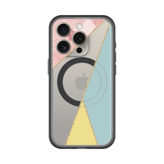スリムプロテクションプレミアムケース with MagSafe［ マーブルトライアングルパレット - Mix ］