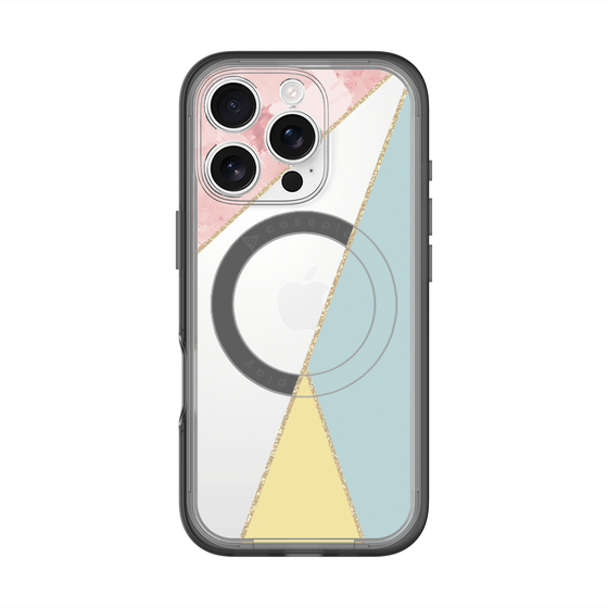 スリムプロテクションプレミアムケース with MagSafe［ マーブルトライアングルパレット - Mix ］