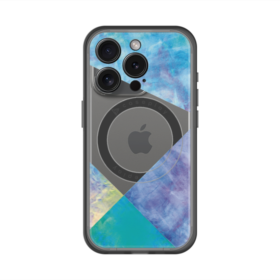 スリムプロテクションプレミアムケース with MagSafe［ 朝焼けパステルパレット - Blue ］