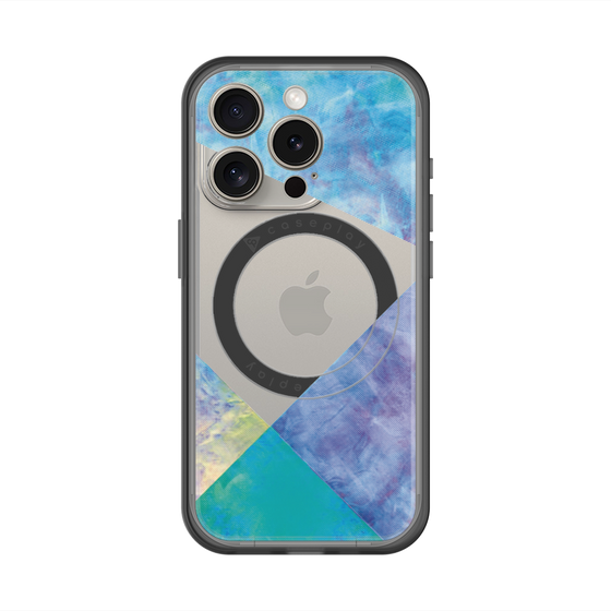 スリムプロテクションプレミアムケース with MagSafe［ 朝焼けパステルパレット - Blue ］