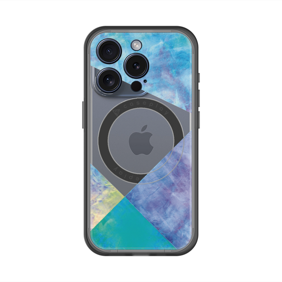スリムプロテクションプレミアムケース with MagSafe［ 朝焼けパステルパレット - Blue ］