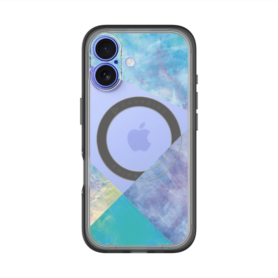 スリムプロテクションプレミアムケース with MagSafe［ 朝焼けパステルパレット - Blue ］