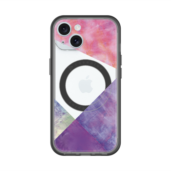 スリムプロテクションプレミアムケース with MagSafe［ 朝焼けパステルパレット - Purple ］