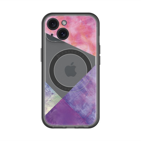 スリムプロテクションプレミアムケース with MagSafe［ 朝焼けパステルパレット - Purple ］