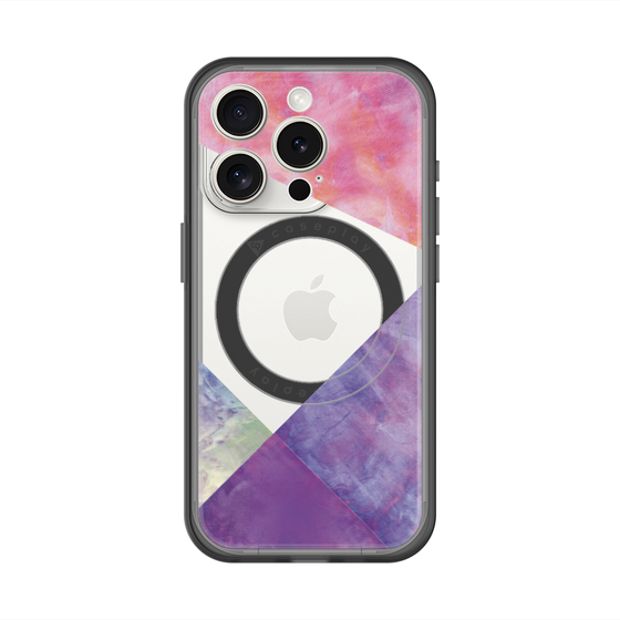 スリムプロテクションプレミアムケース with MagSafe［ 朝焼けパステルパレット - Purple ］