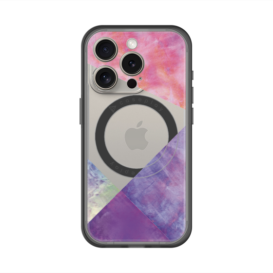 スリムプロテクションプレミアムケース with MagSafe［ 朝焼けパステルパレット - Purple ］