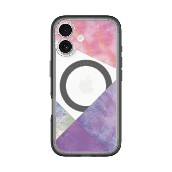 スリムプロテクションプレミアムケース with MagSafe［ 朝焼けパステルパレット - Purple ］