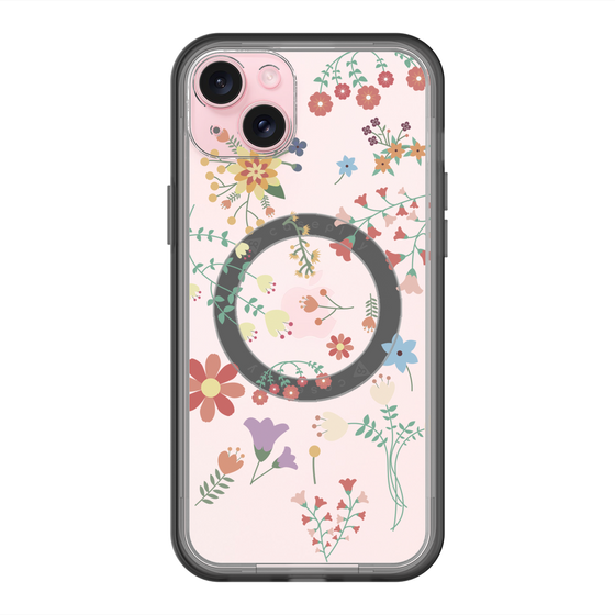 スリムプロテクションプレミアムケース with MagSafe［ キュートな花柄 ］