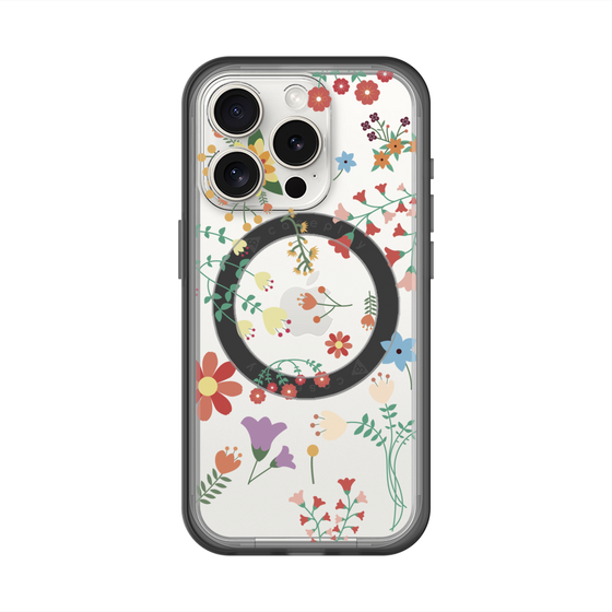 スリムプロテクションプレミアムケース with MagSafe［ キュートな花柄 ］