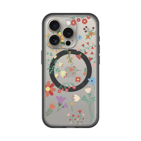 スリムプロテクションプレミアムケース with MagSafe［ キュートな花柄 ］