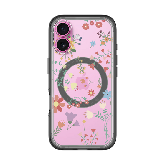 スリムプロテクションプレミアムケース with MagSafe［ キュートな花柄 ］