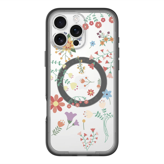 スリムプロテクションプレミアムケース with MagSafe［ キュートな花柄 ］