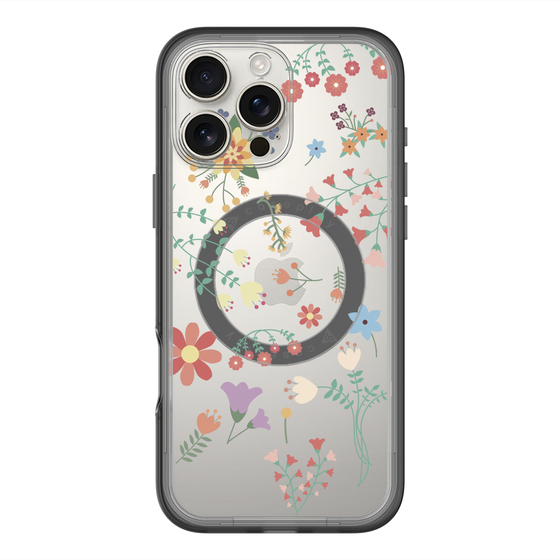 スリムプロテクションプレミアムケース with MagSafe［ キュートな花柄 ］