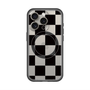 スリムプロテクションプレミアムケース with MagSafe［ 市松模様 - Black ］