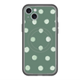 スリムプロテクションプレミアムケース with MagSafe［ 水彩ドット・レトロカラー - Green ］